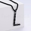 Stylish Stainless Steel Initial Pendant Necklaces SR1473-12-1