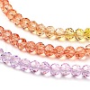 Transparent Painted Glass Beads Strands X1-DGLA-A034-T4mm-A12-4