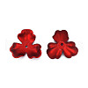 3-Petal Spray Paint ABS Plastic Imitation Pearl Bead Caps MACR-T030-17-1