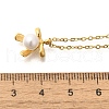 Shell Pearl Bowknot Pendant Necklaces NJEW-K255-10G-5