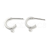Brass Round Stud Earring Findings KK-L208-16P-1
