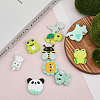 CHGCRAFT 10Pcs 10 Styles Silicone Focal Beads SIL-CA0002-22-4