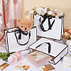Rectangle Paper Storage Bags with Handle ABAG-WH0038-56-4