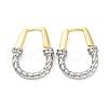 Brass Micro Pave Clear Cubic Zirconia Hoop Earrings EJEW-H158-17A-GP-4