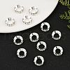 Brass Rhinestone Spacer Beads RB-A020-14mm-01S-4