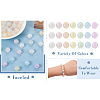 350Pcs 7 Colors Translucent Acrylic Beads TACR-TA0001-17-16