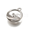 Brass Micro Pave Clear Cubic Zirconia Pendants KK-G530-01B-P-2