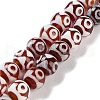 Natural Tibetan 3-Eye dZi Agate Beads Strands G-B084-A09-02-1
