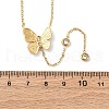 304 Stainless Steel Crystal Rhinestone Butterfly Y Necklaces NJEW-R026-19G-5