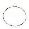 Glass Seed Beads Beaded Necklaces NJEW-JN03501-1