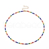 Glass Seed Beads Beaded Necklaces NJEW-JN03501-1