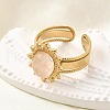 304 Stainless Steel Cuff Rings for Women RJEW-U062-02B-01G-2
