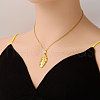 Stainless Steel Leaf Pendant Necklaces for Women DL2370-1-1