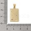 304 Stainless Steel Micro Pave Cubic Zirconia Pendants STAS-V013-06G-3