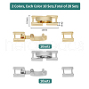 SUPERFINDINGS 20Pcs 2 Colors Eco-Friendly Brass Watch Band Clasps KK-FH0007-68-2