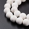 Frosted Round Natural Magnesite Beads Strands G-I168-07-10mm-3
