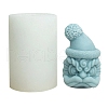3D Dancing Lion Head DIY Food Grade Silicone Statue Candle Molds PW-WG99762-01-6