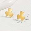 Fashionable Irregular Clover Stainless Steel Stud Earrings BM5388-4