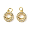 Brass Micro Pave Cubic Zirconia Pendants KK-C092-13G-1
