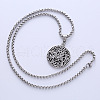 Vintage Round Star Hip Hop Street Punk Stainless Steel Pendant Necklace Jewelry DB2140-4