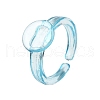 Children's Plastic Open Cuff Ring Components KY-C022-01-3