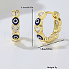 S925 Sterling Silver Heart with Evil Eye Hoop Earrings FZ8040-1-3