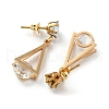 Ion Plating(IP) 304 Stainless Steel Triangle Dangle Stud Earrings EJEW-D083-12G-2