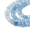Natural Aquamarine Gradient Color Beads Strands G-G271-F01-3x3mm-4