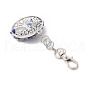 Natural Lapis Lazuli Chips Beads & Alloy Tree of Life Pendant Decorations HJEW-JM03128-02-4