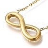 304 Stainless Steel Infinity Pendant Cable Chain Necklaces for Women NJEW-H046-05G-2