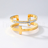 Stainless Steel Cross Open Cuff Rings AH4646-1-2