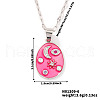 Fashionable Women's Star Moon Oval Brass Enamel Pendant Necklaces LO5059-4-1