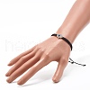 Hamsa Hand /Hand of Miriam with Evil Eye Braided Bead Bracelet for Girl Women BJEW-JB06911-02-5
