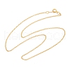 Brass Rolo Chain Necklaces for Women Men NJEW-Z068-09G-4