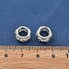 Brass Micro Pave Clear Cubic Zirconia European Beads KK-R216-06S-3