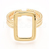 Brass Cuff Rings for Men Women KK-T074-27G-2