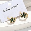 304 Stainless Steel Hoop Earrings EJEW-S253-01E-G-2