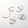 Non-Tarnish Spray Painted Stainless Steel Pendants STAS-I048-E02-1