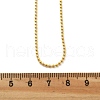 Brass Ball Chains Necklaces for Women NJEW-D302-21G-5