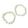 Natural Shell Beaded Stretch Bracelets for Women BJEW-JB10883-1