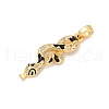 Brass Micro Pave Cubic Zirconia Pendants KK-R221-01G-03-2