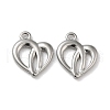 Non-Tarnish 304 Stainless Steel Charms STAS-G322-01P-1