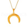 Stainless Steel Double Horn Pendant Necklaces Women Fashion Minimalist Design Jewelry RC6919-2-5