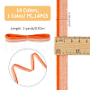 SUPERFINDINGS 14Pcs 14 Colors Polycotton Ribbon OCOR-FH0001-37-2