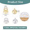 SUPERFINDINGS 20Pcs 2 Colors Brass Pendant Bails KK-FH0007-77-2