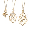 3Pcs 3 Sizes 304 Stainless Steel Macrame Pouch Empty Stone Holder Necklace Making NJEW-JN05237-2