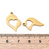 304 Stainless Steel Split Pendants STAS-H235-03C-G-2