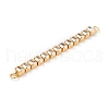 Brass Clear Teardrop Cubic Zirconia Links Connectors ZIRC-G170-20G-3