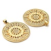 Brass with Cubic Zirconia Pendants X-KK-K341-39G-3