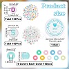 ARRICRAFT DIY Luminous Flat Round Plastic & Acrylic Beads Bracelet Kits DIY-AR0004-15-3